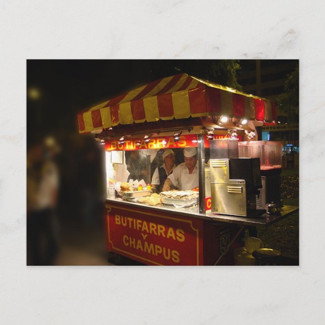 Butifarra Kiosk in a Park in Lima, Peru Postcard (Front)