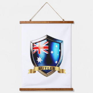 Butler Australia Heraldic Name Shield Hanging Tapestry