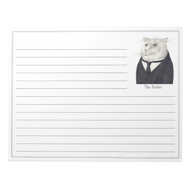 BUTLER CAT 11x8.5 Notepad + Lines (Front)