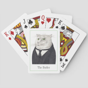 BUTLER CAT Playing Cards + Text
