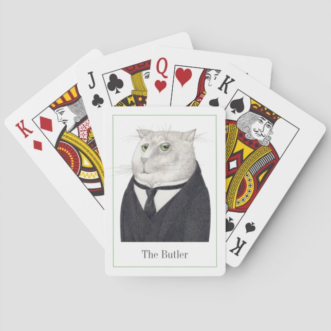 BUTLER CAT Playing Cards + Text (Back)