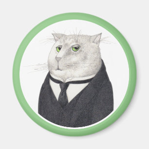 BUTLER CAT Round Magnet