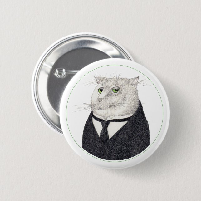 BUTLER CAT Round Pin Button II (Front & Back)