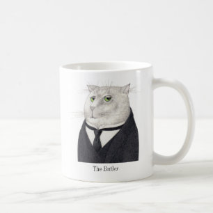 BUTLER CAT White Mug + Text