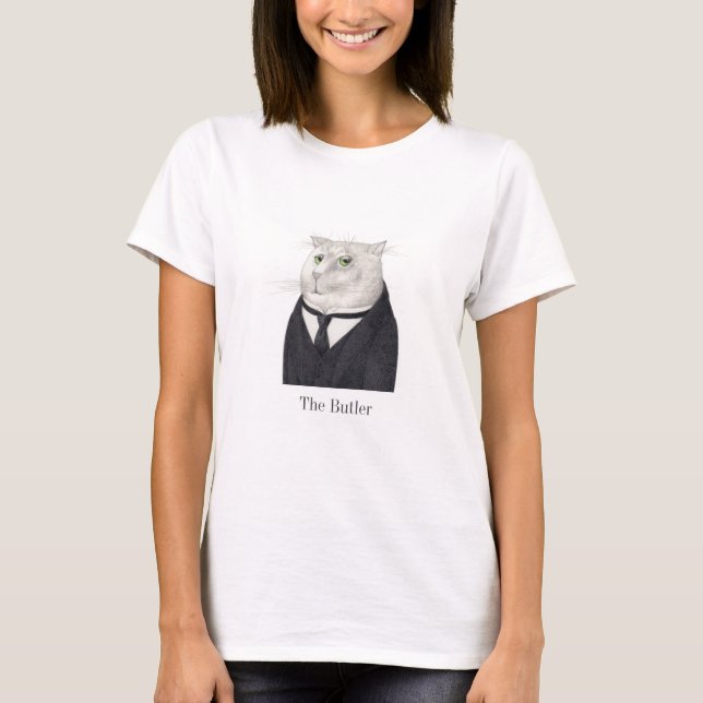 BUTLER CAT Women's Basic T-shirt  (Front)
