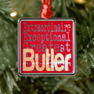Butler Extraordinaire Metal Ornament