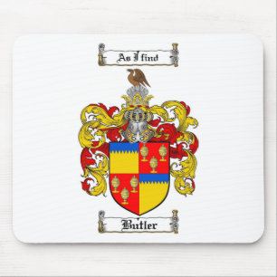 BUTLER FAMILY CREST -  BUTLER COAT OF ARMS MOUSE PAD