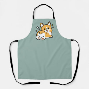 Butt First, Let's Nap – Cute Corgi Butt Cartoon Apron