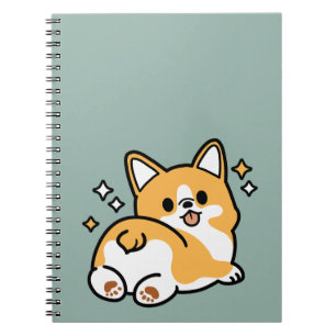 Butt First, Let's Nap – Cute Corgi Butt Cartoon Notebook