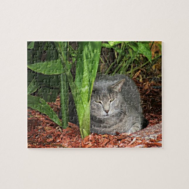 Butt Out I'm Sleeping Cat Jigsaw Puzzle (Horizontal)