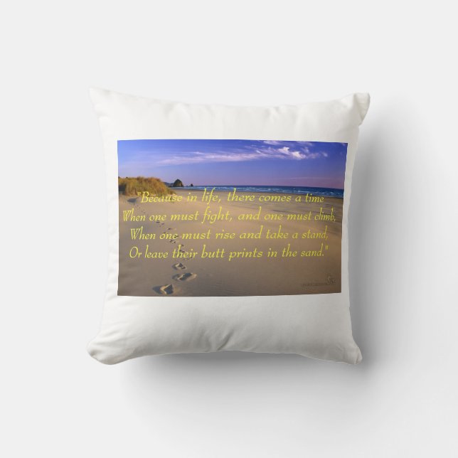 Butt Prints in the Sand Cushion (Front)