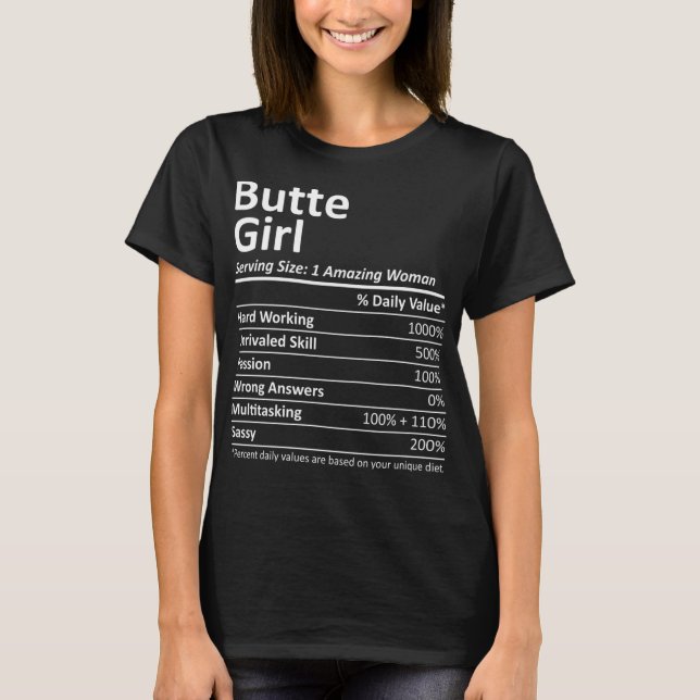 BUTTE GIRL MT MONTANA Funny City Home Roots USA Gi T-Shirt (Front)