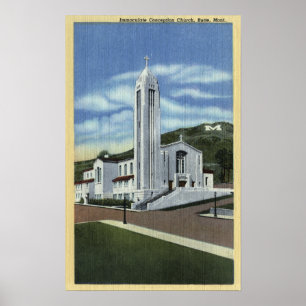 Butte, Montana - Immaculate Conception Church Poster