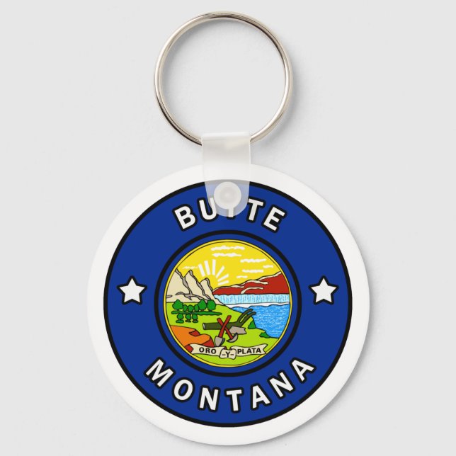 Butte Montana Key Ring (Front)