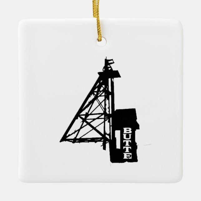 Butte Montana Montana Love Ornament (Front)