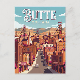 Butte USA Postcard
