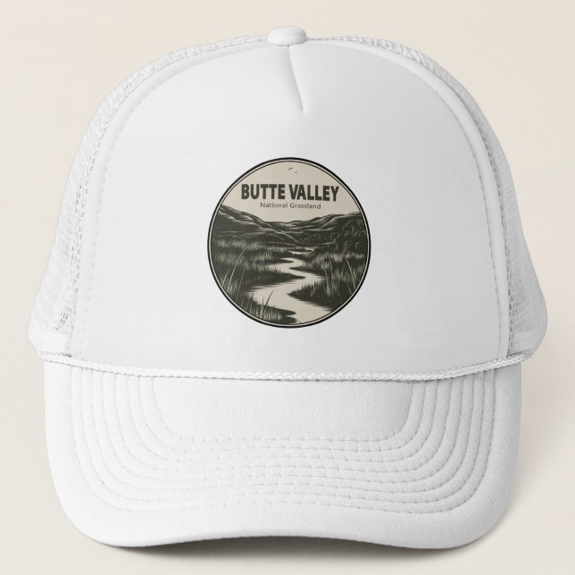 Butte Valley National Grassland California Stream Trucker Hat (Front)