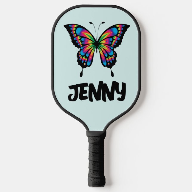 BUTTEFFLY ART CUSTOM NAME PICKLEBALL PADDLE (Front)