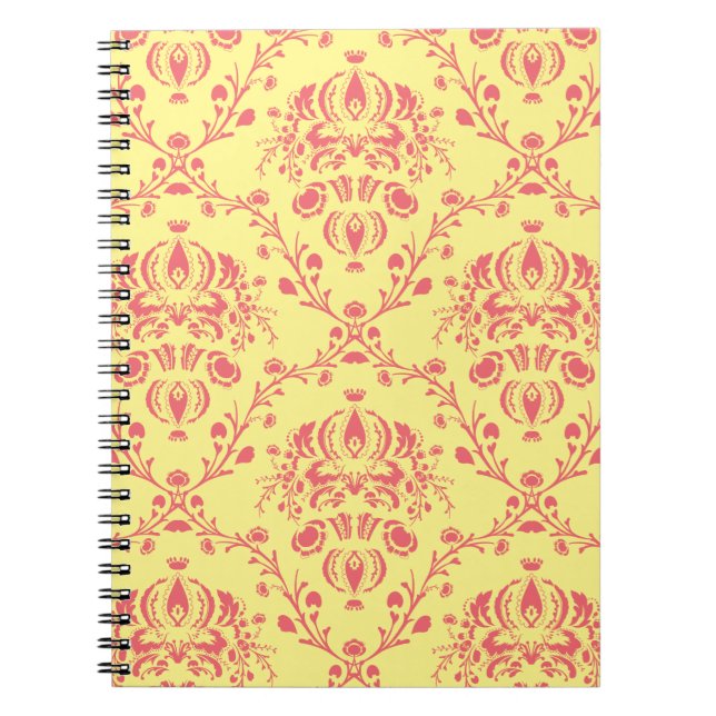 Butter and Cranberry Damask Notebook (Front)