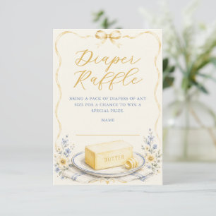 Butter Baby Shower Diaper Raffle Enclosure Card