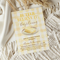 Butter Believe It Yellow Gingham Baby Shower