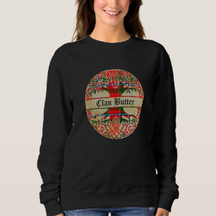 Butter Clan Tartan Tree of Life Scottish Surname Sweatshirt