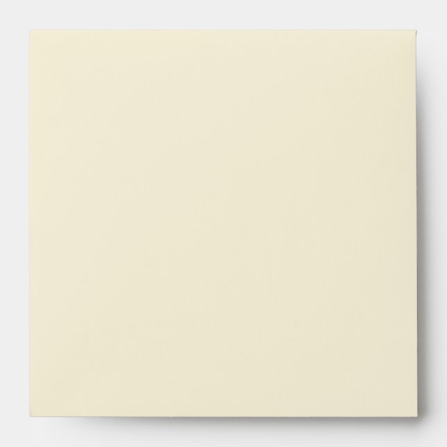 Butter Cream and Gold Square Wedding Envelope (Front)