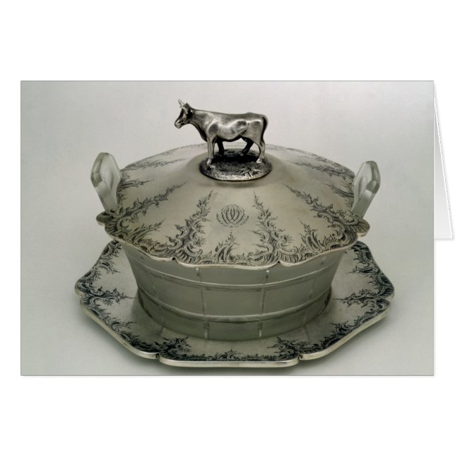Butter dish with a frosted glass base (Front Horizontal)