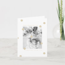 Butter Dotty Baby Photo Collage Birth Announcement