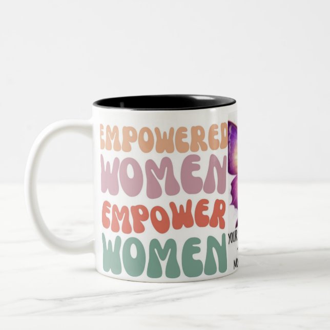 BUTTER FLY AND EMPOWER WOMEN DISIGN ON Mug (Left)