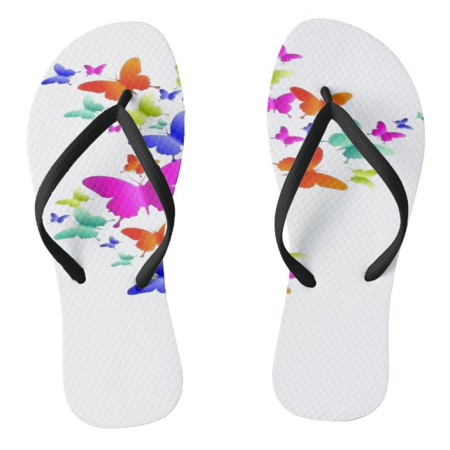 Butter Fly Art design  Thongs (Footbed)