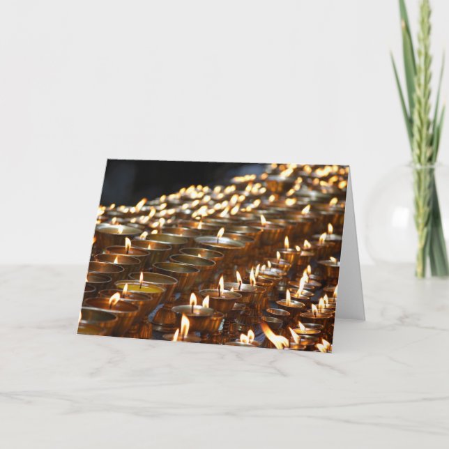 Butter Lamps Greeting Card (Front)