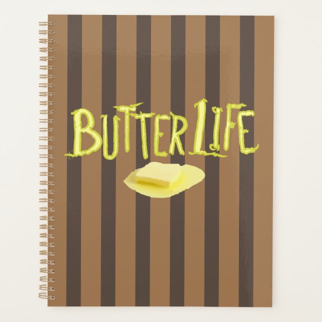 Butter Life Brown Stripes BG Planner (Front)