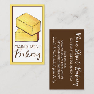 Butter Mochi Hawaii HI Hawaiian Food Dessert Business Card