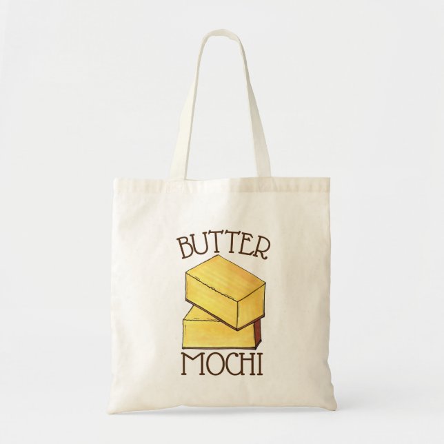 Butter Mochi Hawaii HI Hawaiian Food Dessert Tote Bag (Front)