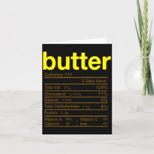 Butter Nutrition Facts Funny Thanksgiving Christma Card