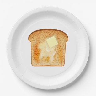 Butter on toast paper plate