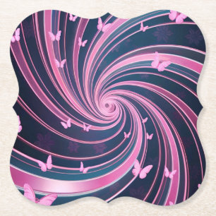 Butter pink  paper coaster