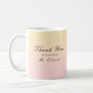 Butter Pink - Personalised Thank You Teacher Mug