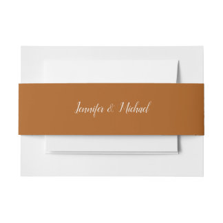 Butter Rum Belly Bands Invitation Belly Band