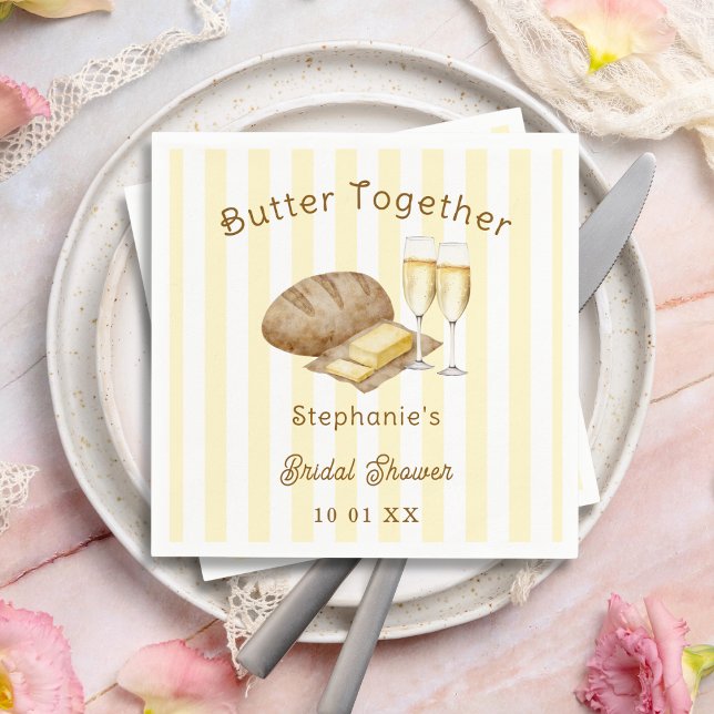 Butter Together Bread and Butter Bridal Shower Napkin (Creator Uploaded)