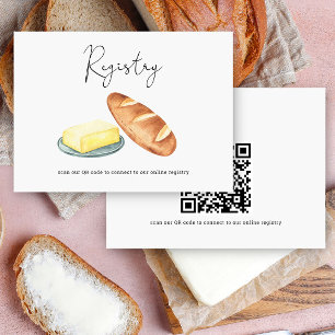 Butter Together Bridal - QR code for registry  Enclosure Card
