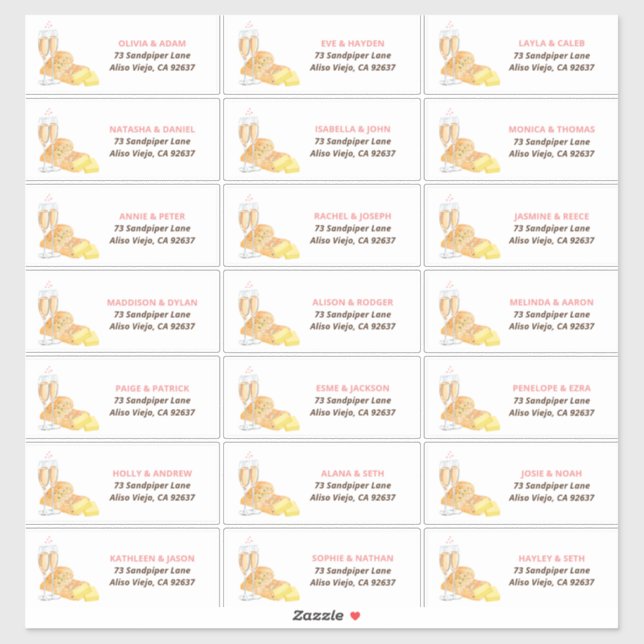 Butter Together Bridal Shower Guest Address  (Sheet)