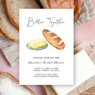 Butter Together Bridal Shower Invitation