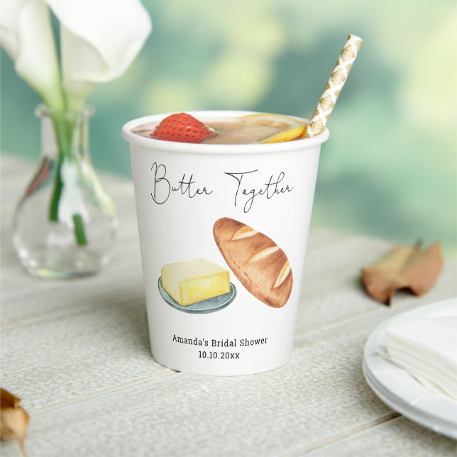 Butter Together Bridal Shower  Paper Cups (Insitu)