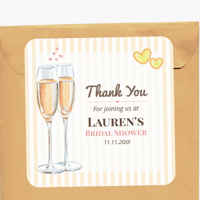 Butter Together Bridal Shower Thank You  Square Sticker (Creator Uploaded)