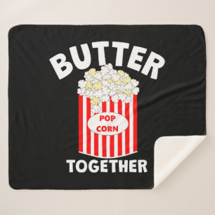 BUTTER Together Movie Popcorn Sherpa Blanket