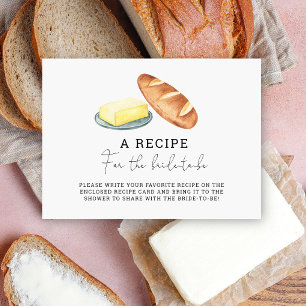 Butter together - Recipe for the bride-to-be Enclosure Card