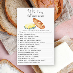Butter together - Who knows the bride best game