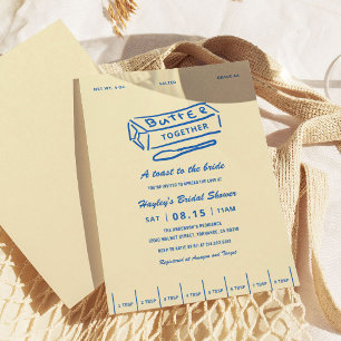 Butter Together Yellow Bridal Shower Invitation